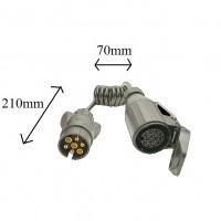 Spiral extension cable adapter from 7pin plug to 13p socket, rdk12-22s